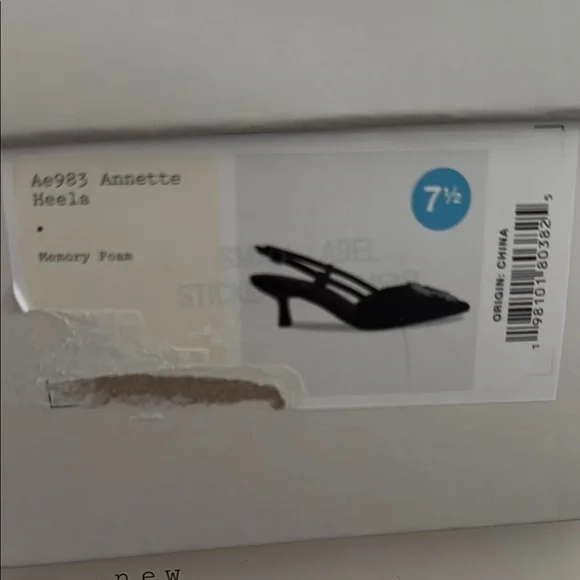 A New Day Annette Elegant Black Slingback Heels with Crystal Embellishment - Picture 6 of 6